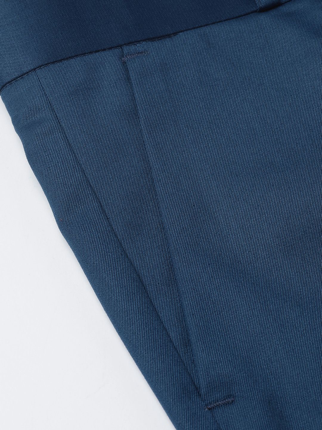 DENNISON Men Blue Smart Tapered Fit Smart Casual Trousers