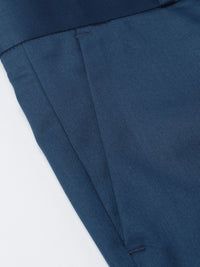 DENNISON Men Blue Smart Tapered Fit Smart Casual Trousers