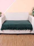 STITCHNEST Green Self Design 1 Seater Sofa Cover