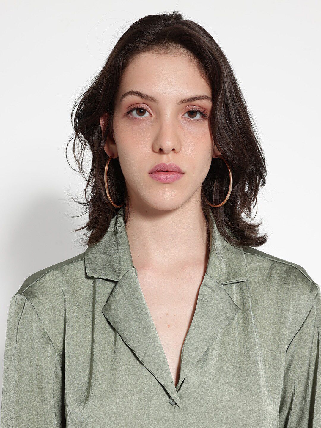 RAREISM Shirt Collar Cuffed Sleeves Regular Top