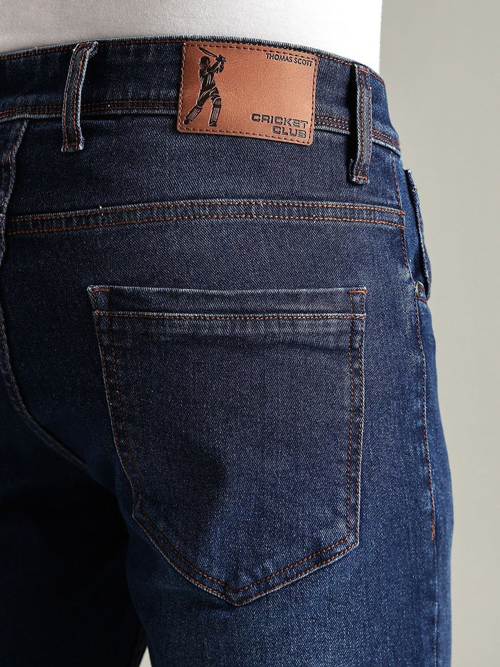 Thomas Scott Men Original Slim Fit Mid-Rise Light Fade Stretchable Jeans