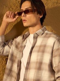 Dennison Men Drop Shoulder Oversized Checked Shirt
