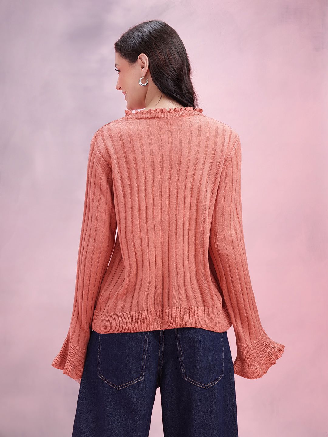 DressBerry Women Ribbed Acrylic Pullover