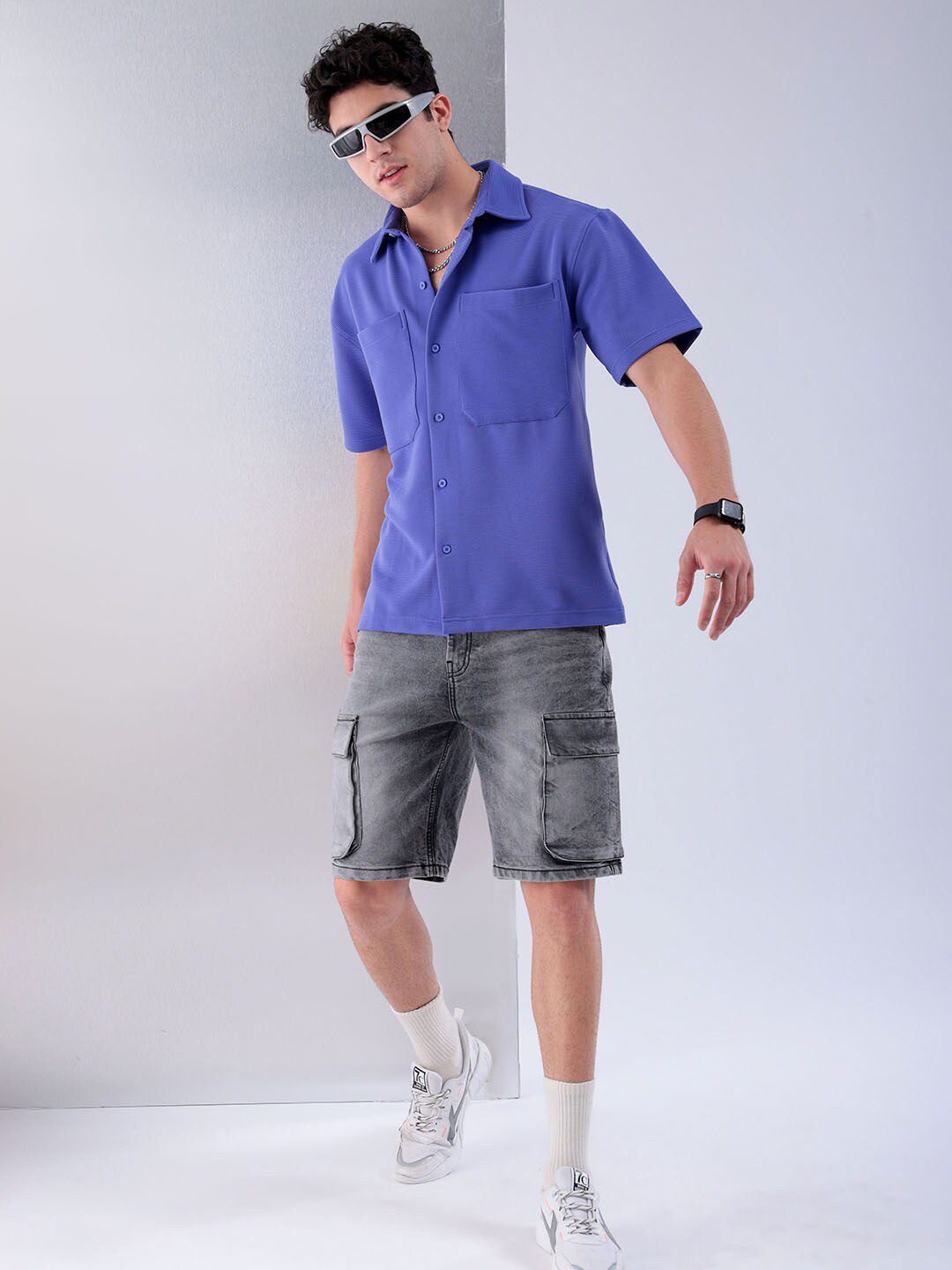The Indian Garage Co Spread Collar Boxy Casual Shirt
