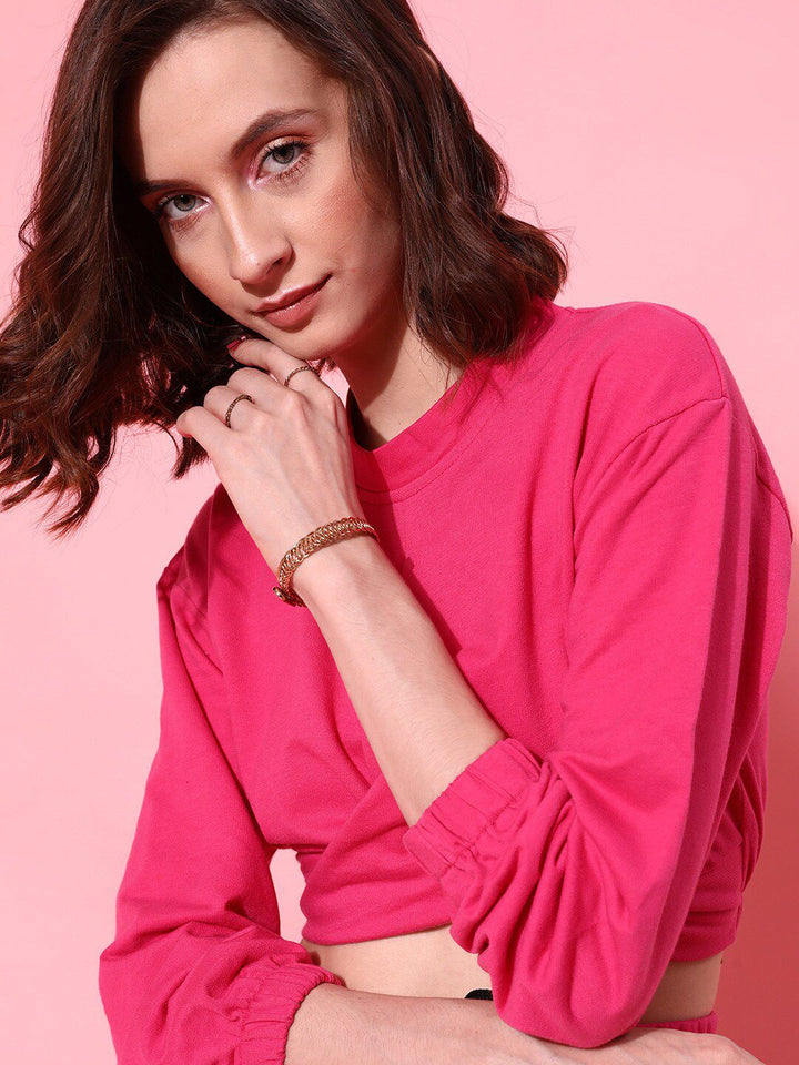 STREET 9 Women Fuchsia Solid Top