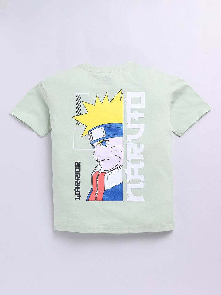 Happy Faces Boys Naruto Print Pure Cotton T-shirt