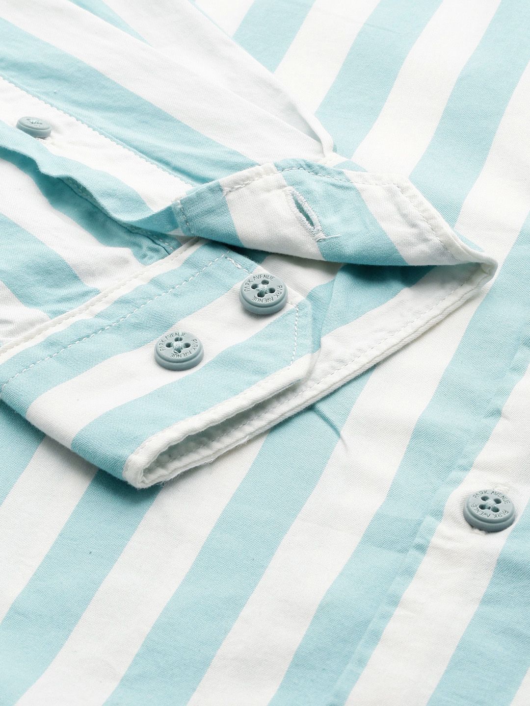 Park Avenue Slim Fit Striped Pure Cotton Casual Shirt