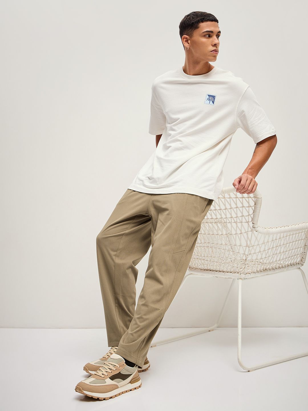 THE BEAR HOUSE Men Solid Regular Fit Trouser