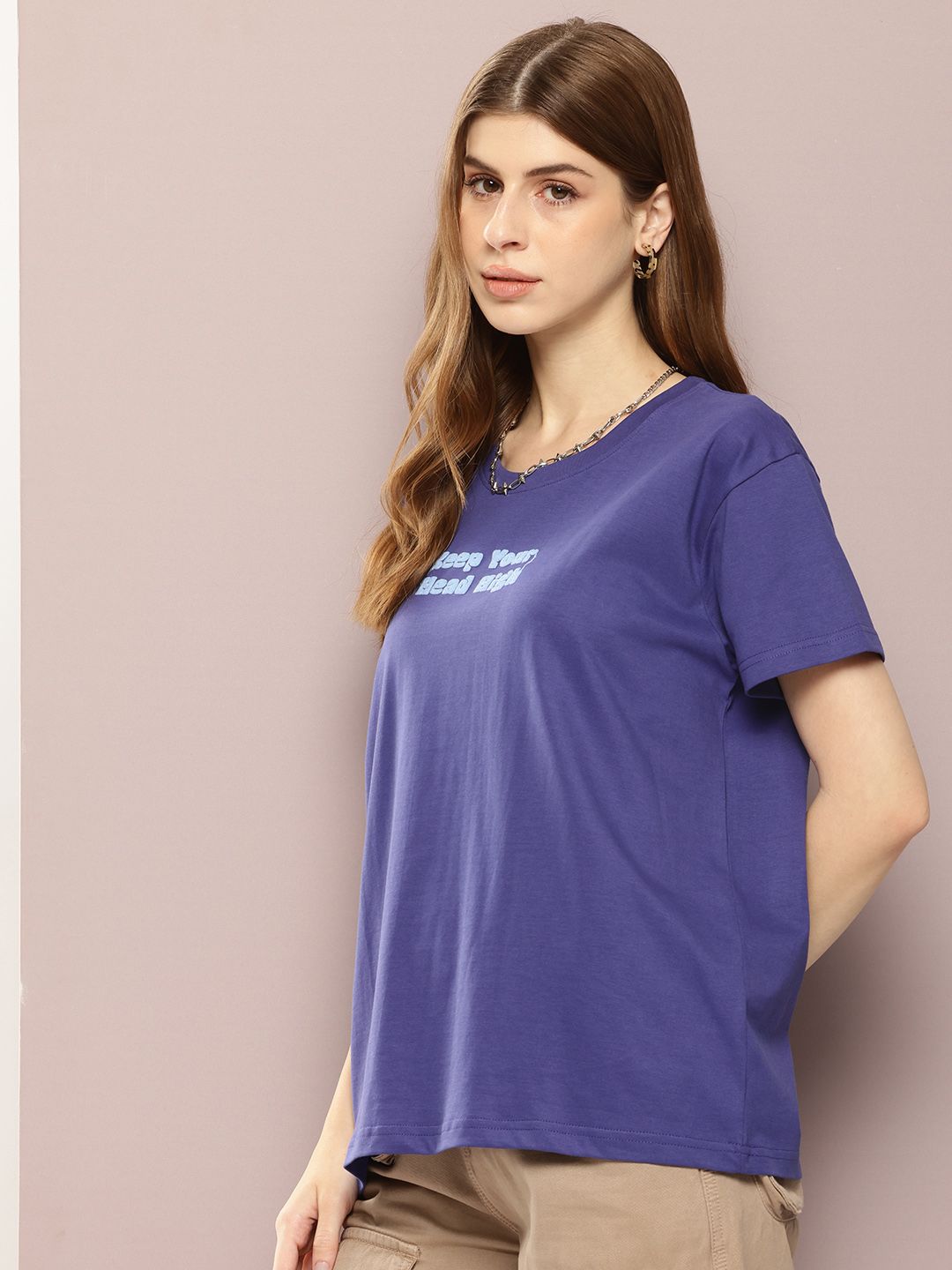 DILLINGER Typography Embossed Pure Cotton Boxy T-shirt