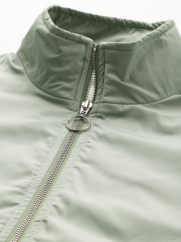 DressBerry Bomber Jacket with Mock Collar