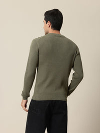 Mr Bowerbird Pure Cotton Self-Design Pullover Sweater