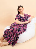 Sweet Dreams Floral Printed Pure Cotton Maxi Nightdress