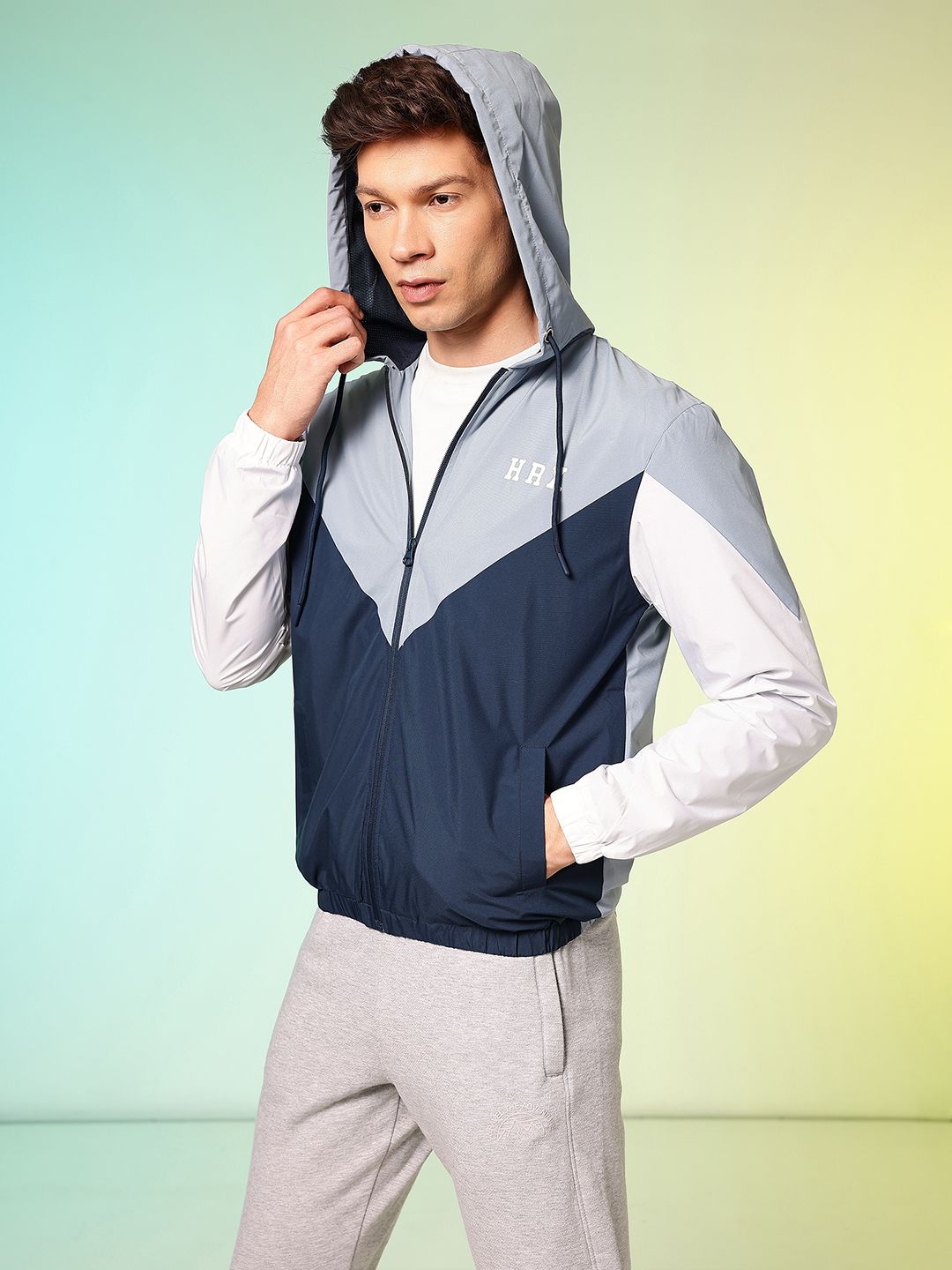 HRX by Hrithik Roshan Colourblocked Lifestyle Tailored Jacket