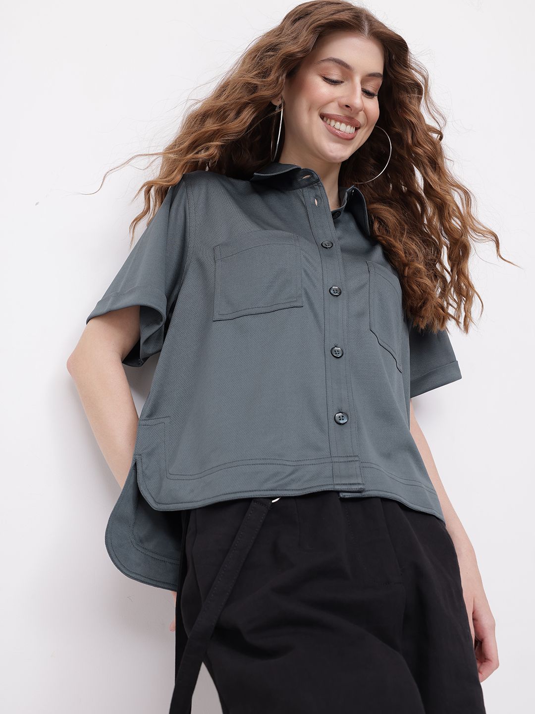 DressBerry 90s Functional Re-Boot High-Low Shirt