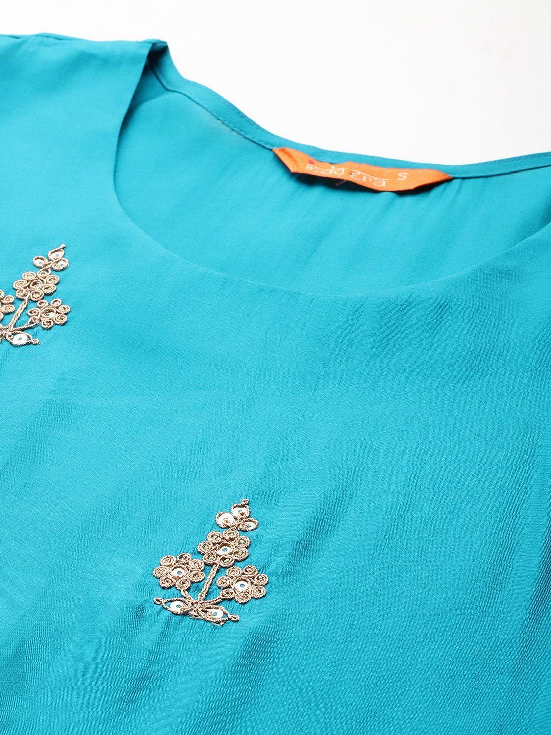 Indo Era Ethnic Motifs Embroidered Sequinned Kurta With Trousers & Dupatta