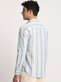 THE BEAR HOUSE Men Striped Slim Fit Spread Collar Casual Shirts