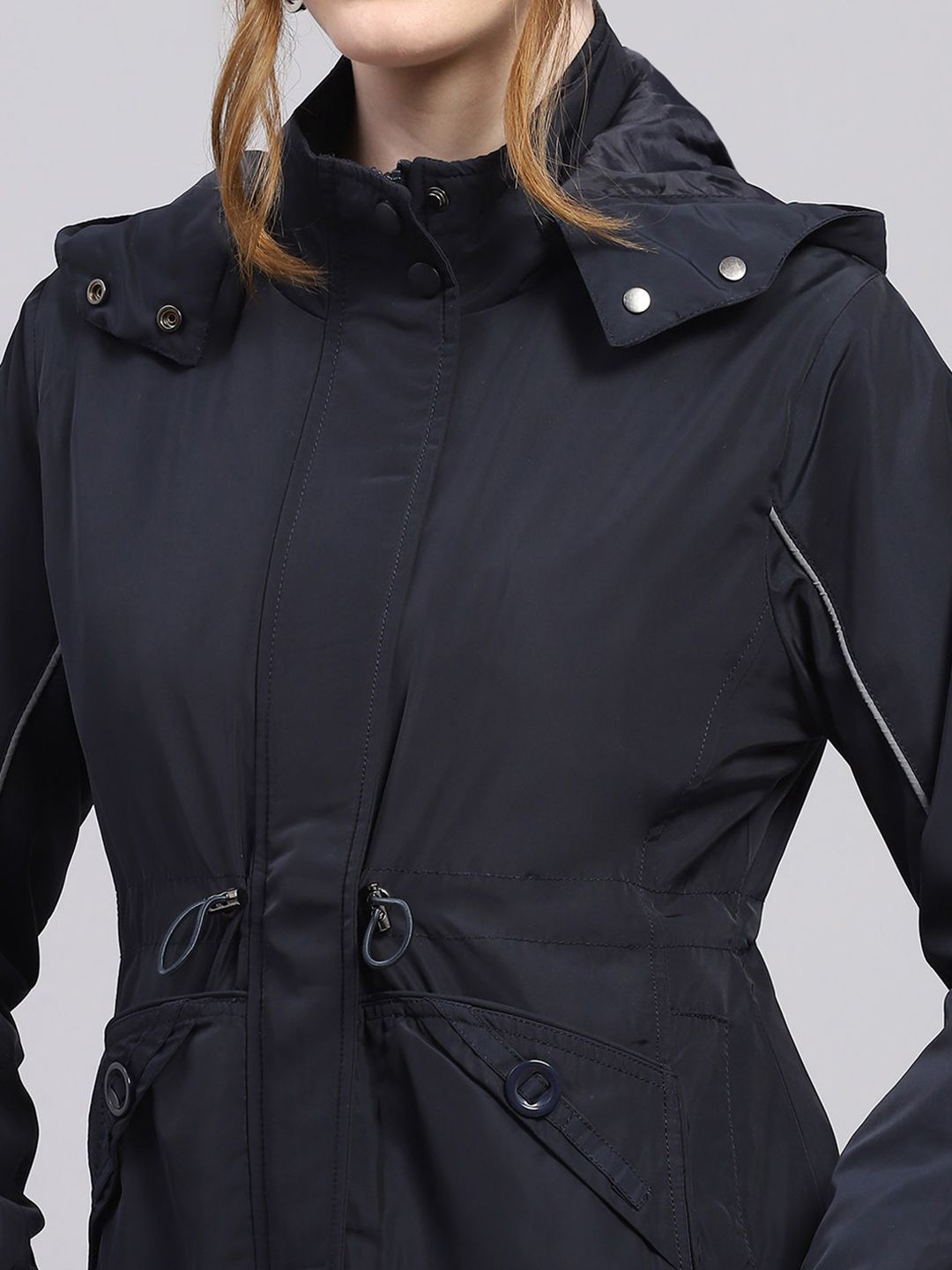 Monte Carlo Water Repellent Toggle Waist Hooded Tailored Jacket