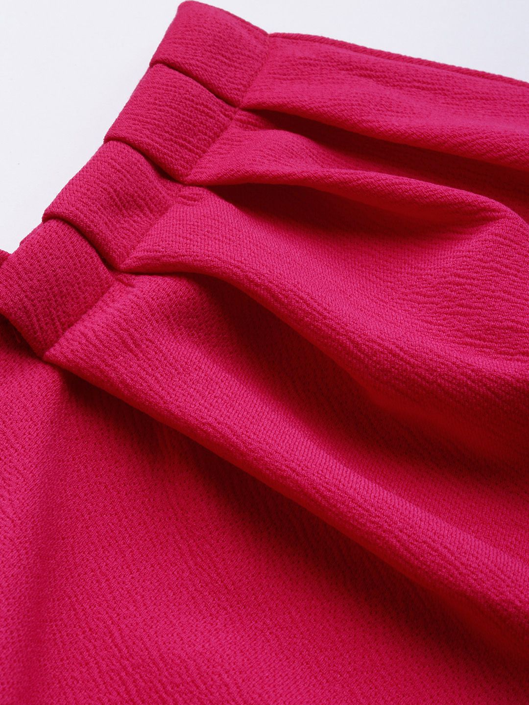 Athena Chic Fuchsia Pink Power Shoulders Top