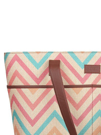 ZOUK Pink Self Design Sustainable Tote Bag