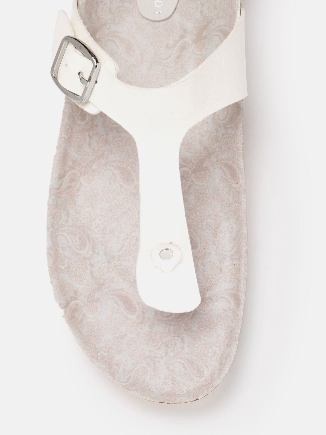 Lino Perros T-Strap Flats with Buckle Detail