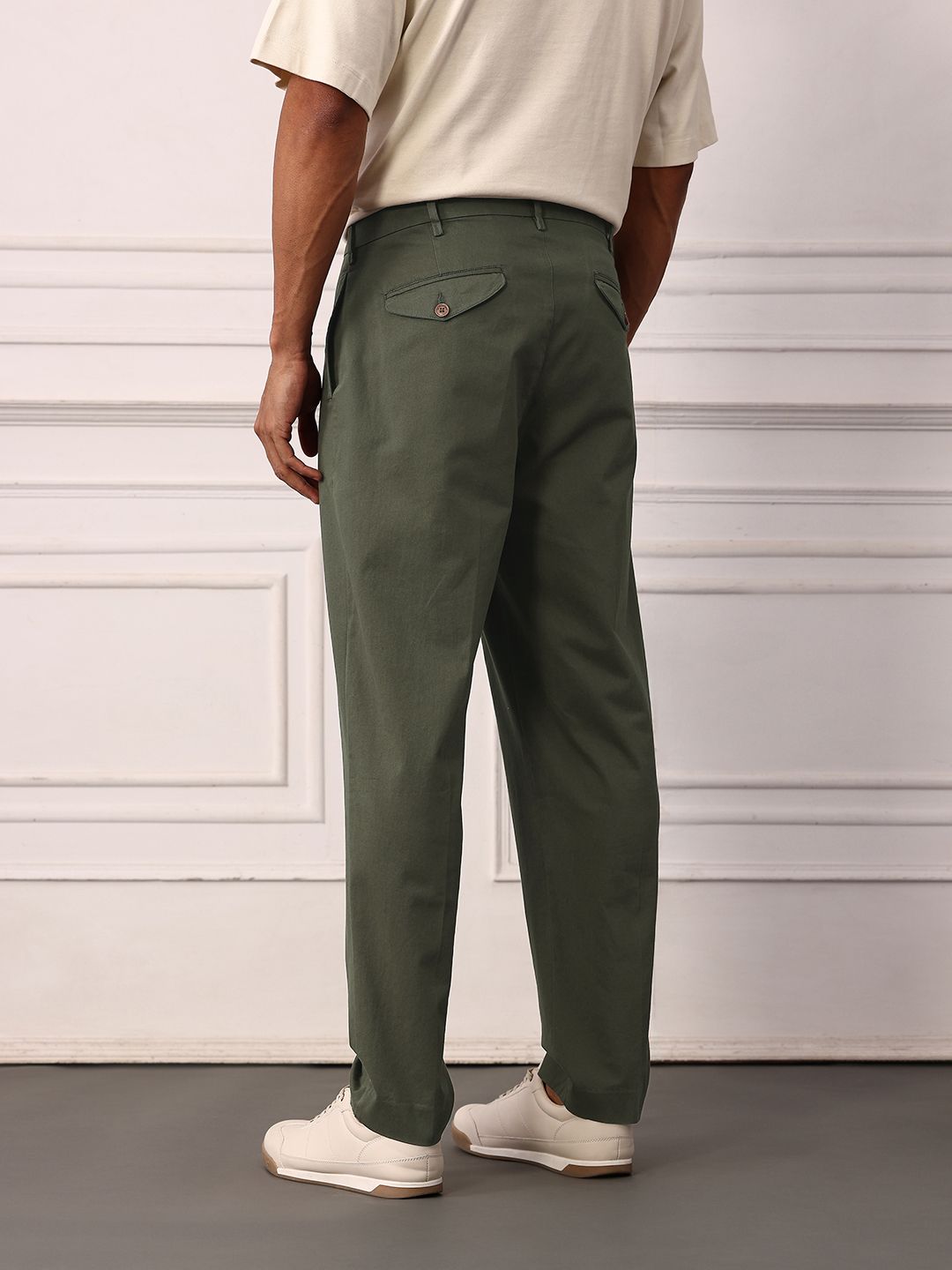 Mr Bowerbird Men Mid-Rise Liberal Fit Heritage Trousers