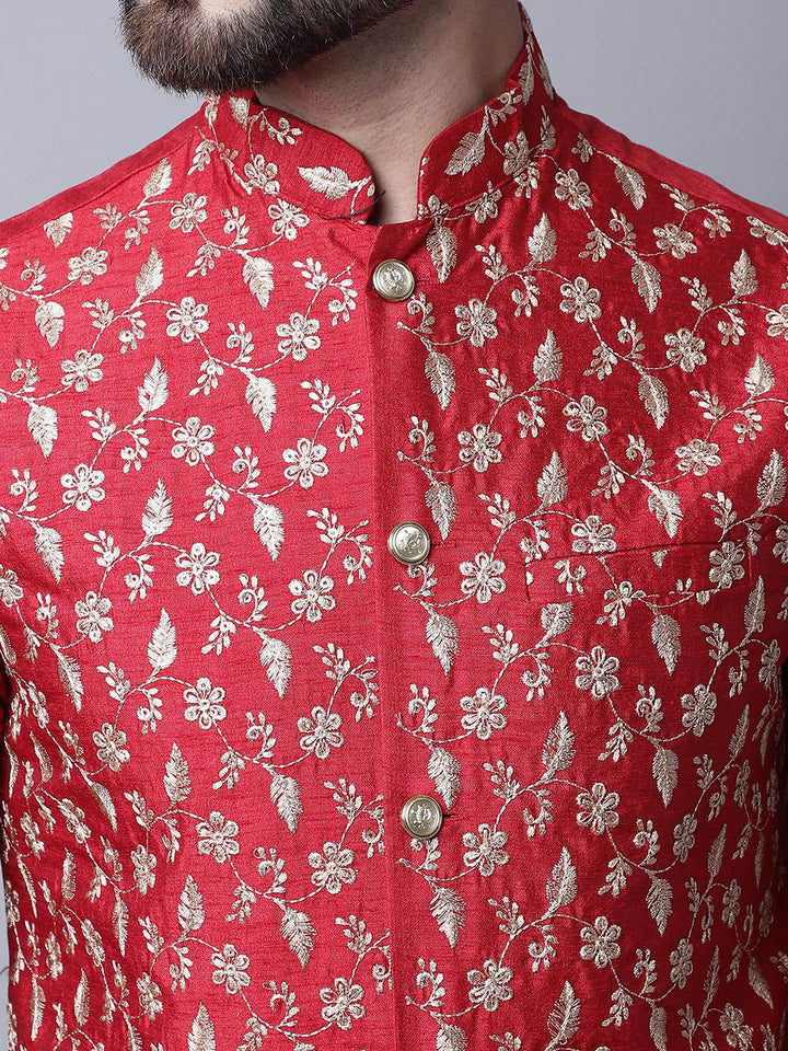 SOJANYA Ethnic Motifs Embroidered Regular Thread Work Pure Cotton Kurta With Pyjamas