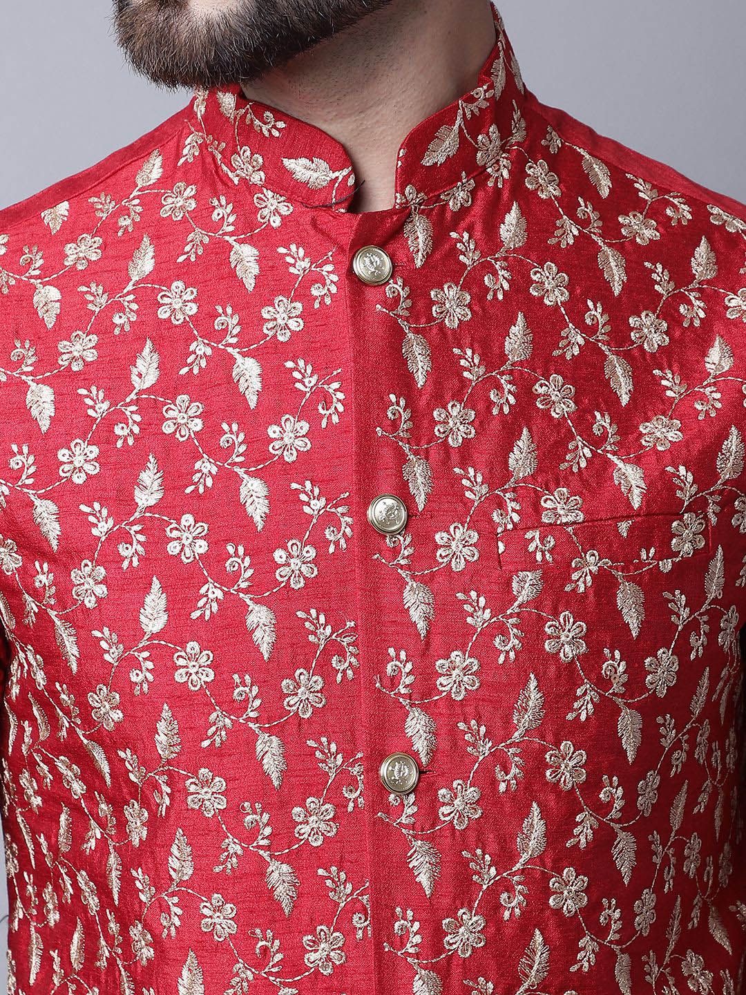 SOJANYA Ethnic Motifs Embroidered Regular Thread Work Pure Cotton Kurta With Pyjamas