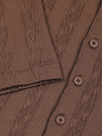 Thomas Scott Men Smart Fit Cutaway Collar Textured Casual Shirt