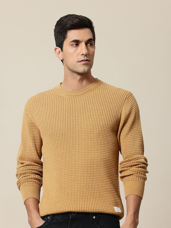 Mr Bowerbird Pure Cotton Self-Design Pullover Sweater