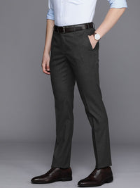 Raymond Men Textured Slim Fit Formal Trousers