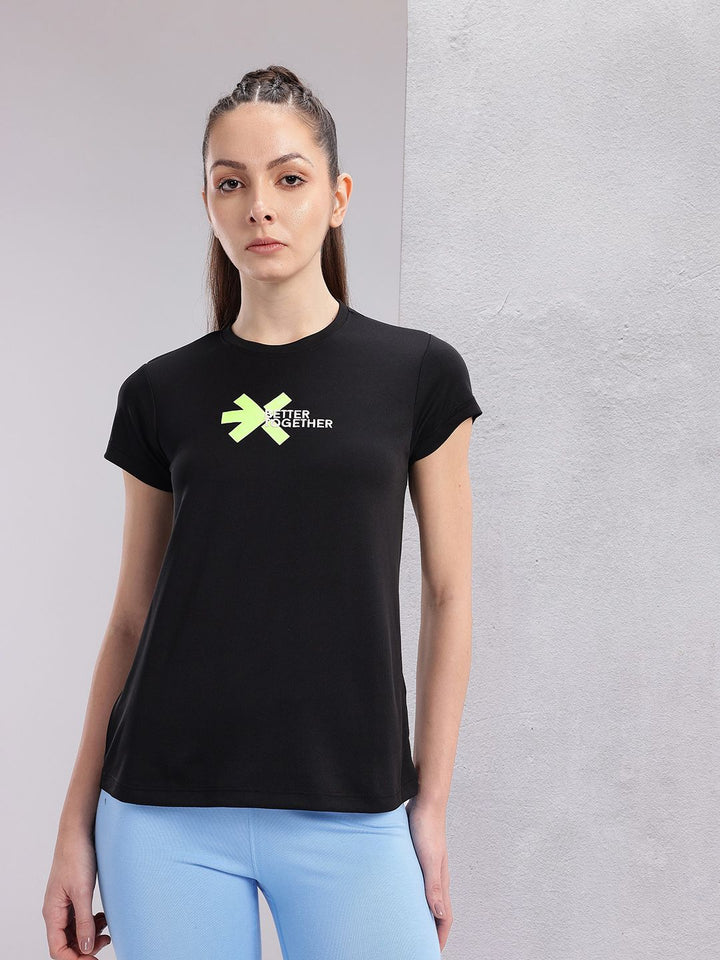 HRX by Hrithik Roshan Couple Tee Collection Brand Logo Print Rapid-Dry Running T-shirt