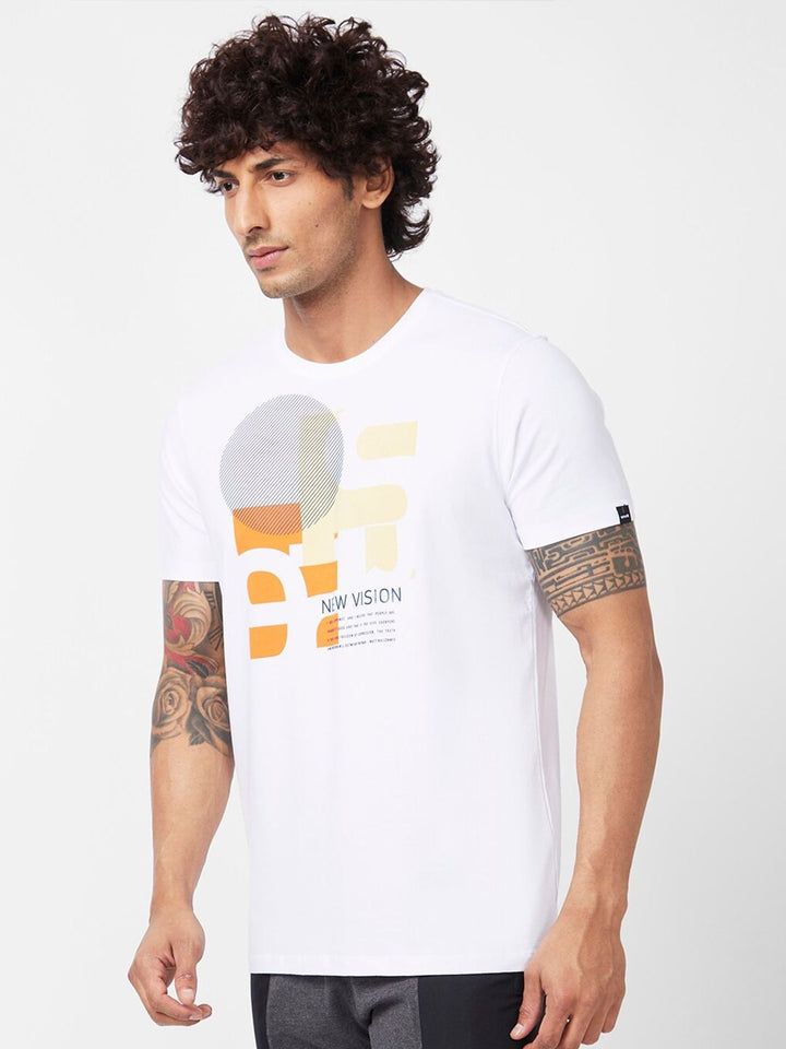 SPYKAR Graphic Printed Cotton T-shirt