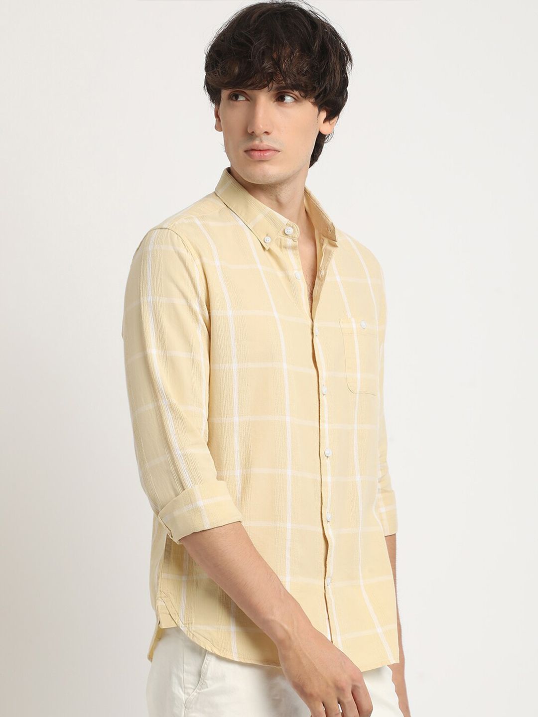 THE BEAR HOUSE Checked Slim Fit Casual Shit