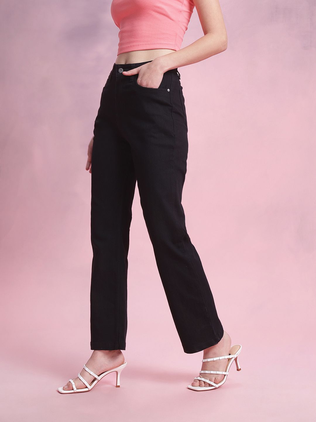DressBerry Women Mid-Rise Straight Fit Stretchable Jeans