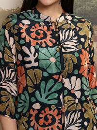 Vishudh Women Printed Top & Pant With Floral Shrug Co-Ord Set