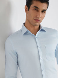 Raymond Self Design Slim Fit Pure Cotton Formal Shirt