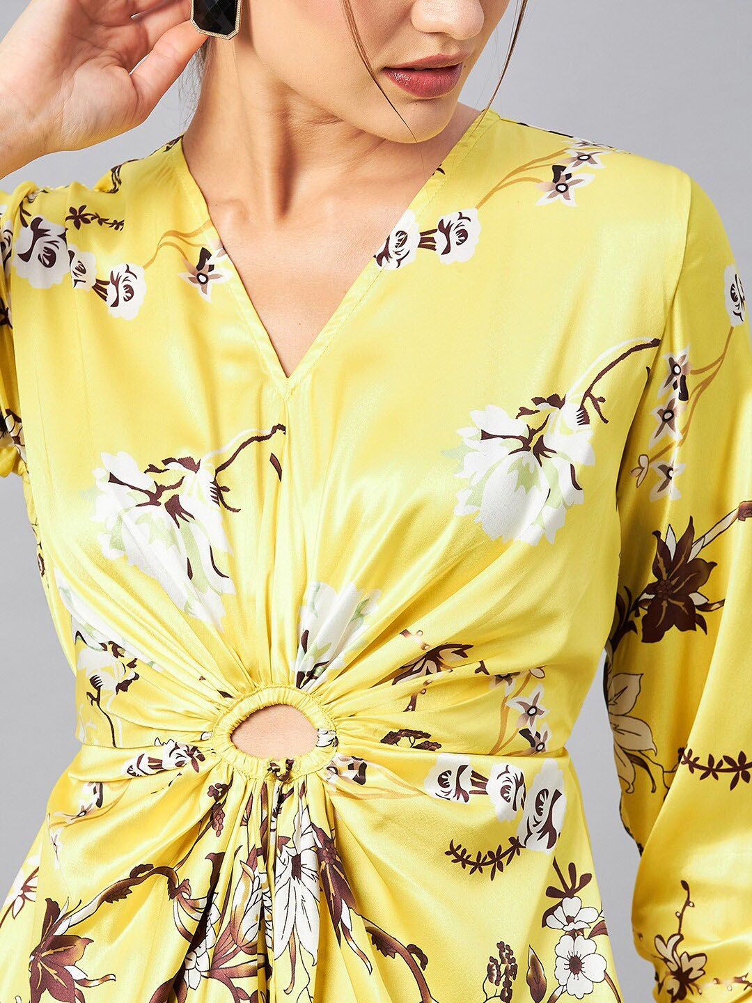 Antheaa Floral Printed V-Neck Tunic With Trousers Co-Ords