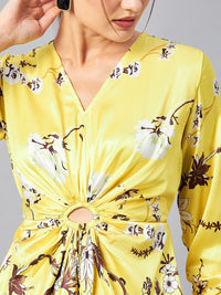 Antheaa Floral Printed V-Neck Tunic With Trousers Co-Ords