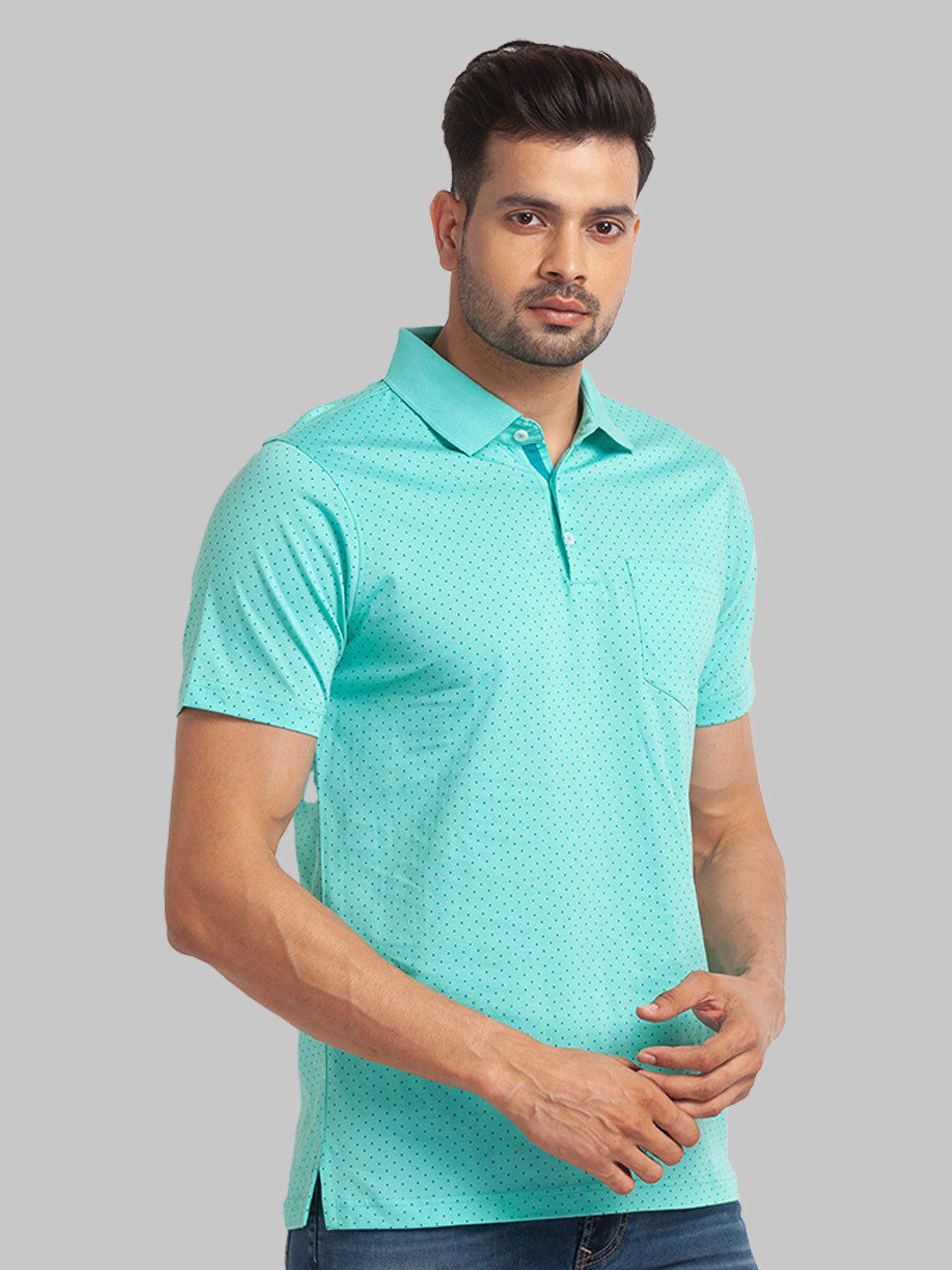 Park Avenue Men Polo Collar Cotton T-shirt