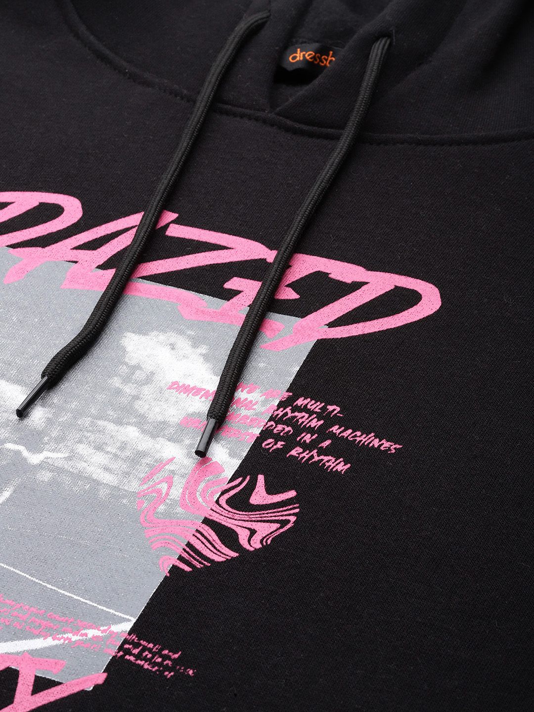 DressBerry Women Printed Hooded Sweatshirt