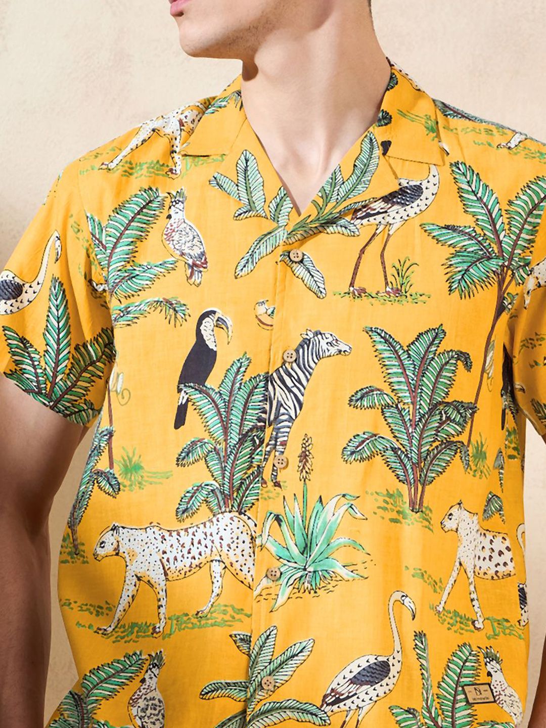 DENNISON Block Printed Oversized Casual Shirt