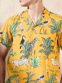 DENNISON Block Printed Oversized Casual Shirt