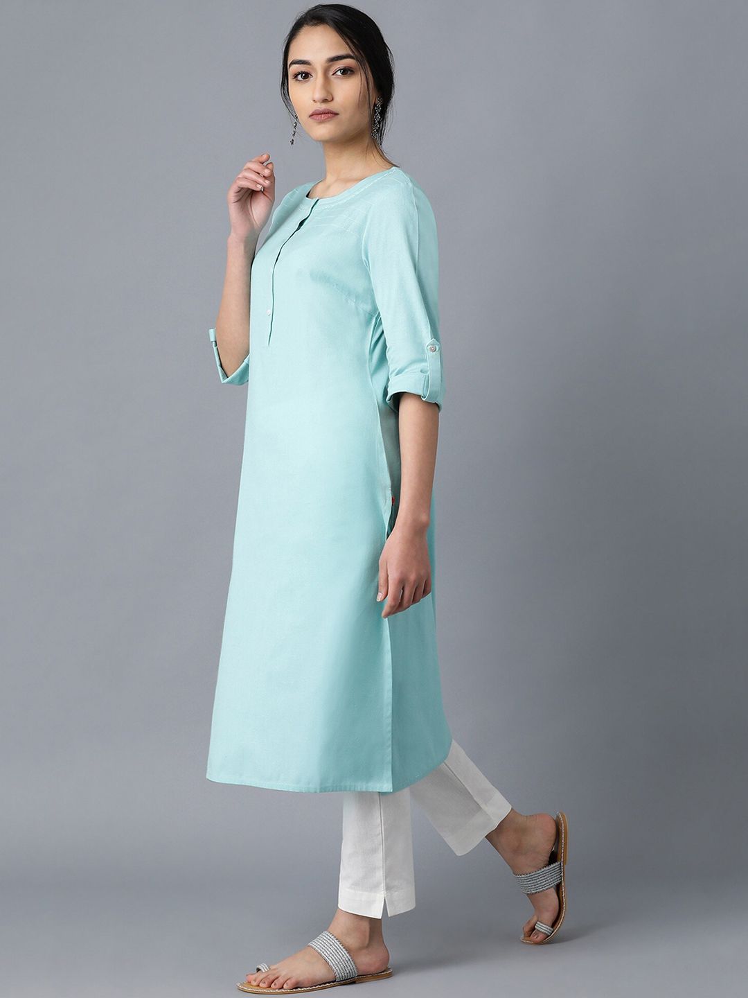 W Women Straight Cotton Kurta