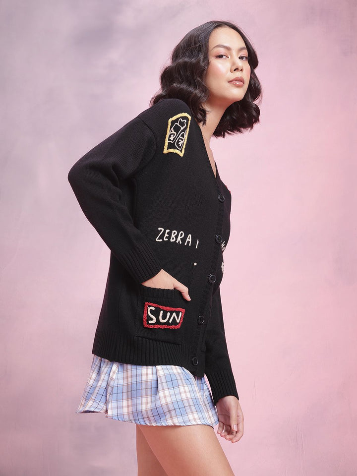 DressBerry Embroidered Cardigan