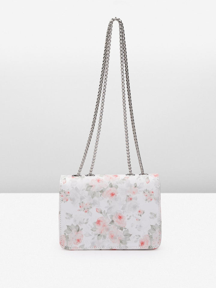 Lino Perros Floral Printed Structured Sling Bag