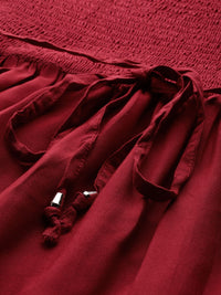 DressBerry Puff Sleeve A-Line Mini Dress with Belt