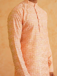 SOJANYA Motif Etnik Bercetak Kolar Mandarin Kurta Kapas Tulen Dengan Piyama