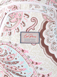 Lino Perros Women White & Pink Paisley Print 13 Inch Laptop Backpack