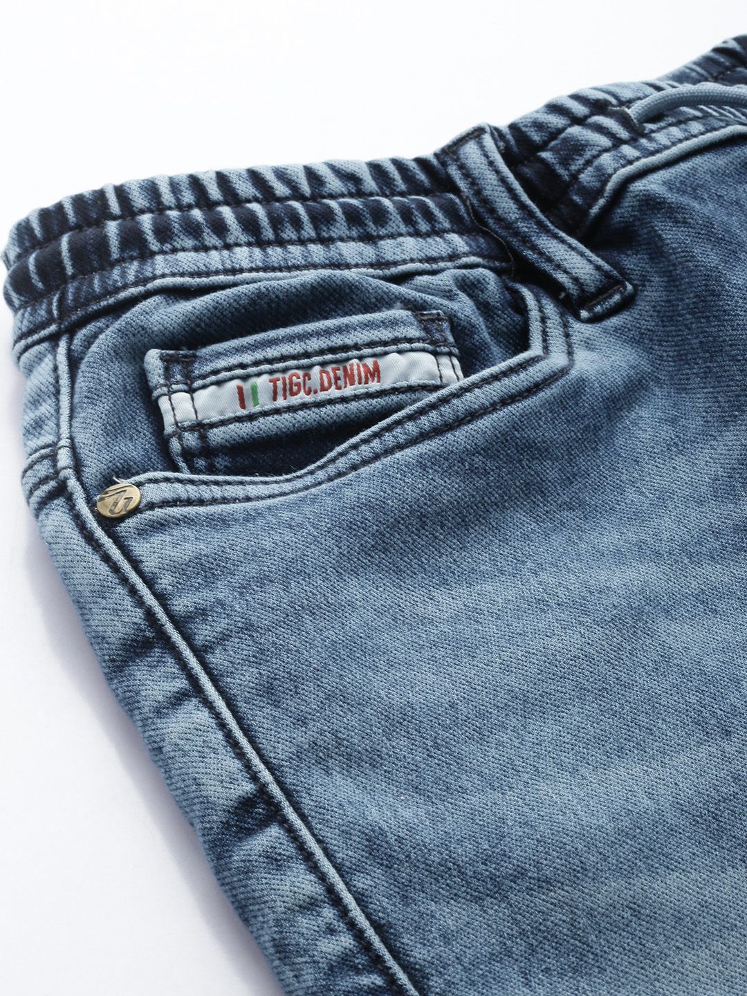 The Indian Garage Co Men Heavy Fade Stretchable Jeans