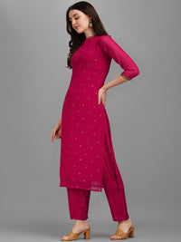 KALINI Floral Embroidered Sequinned Kurta With Trouser